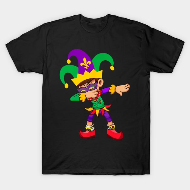 Dabbing Boy Mardi Gras T-Shirt by deptrai0023